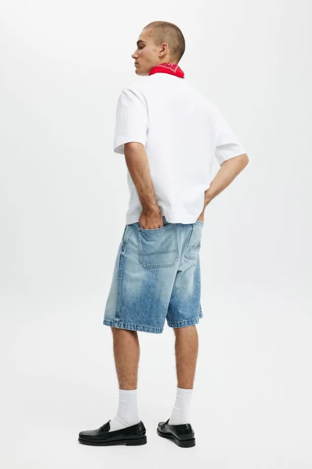 Cotton On Jeans Baggy Denim Short Cannonball Blue 8211 Men Cotton On Jeans Baggy Denim Short Cannonball Blue 8211 Men