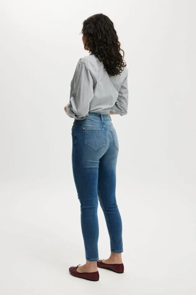 Cotton On Jeans High Rise Skinny Jean Freshwater Blue Rip 8211 Women Cotton On Jeans High Rise Skinny Jean Freshwater Blue Rip 8211 Women