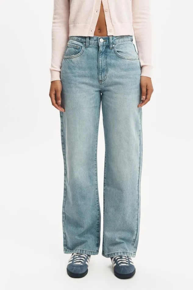 Cotton On Jeans Loose Straight Jean Bondi Blue 8211 Women Cotton On Jeans Loose Straight Jean Bondi Blue 8211 Women