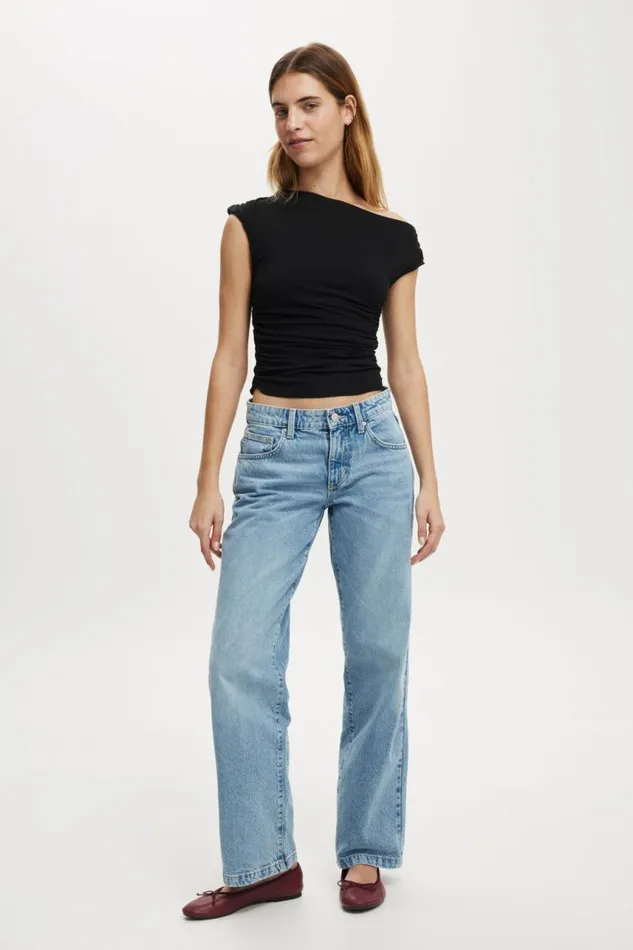 Cotton On Jeans Low Rise Straight Jean Bells Blue 8211 Women