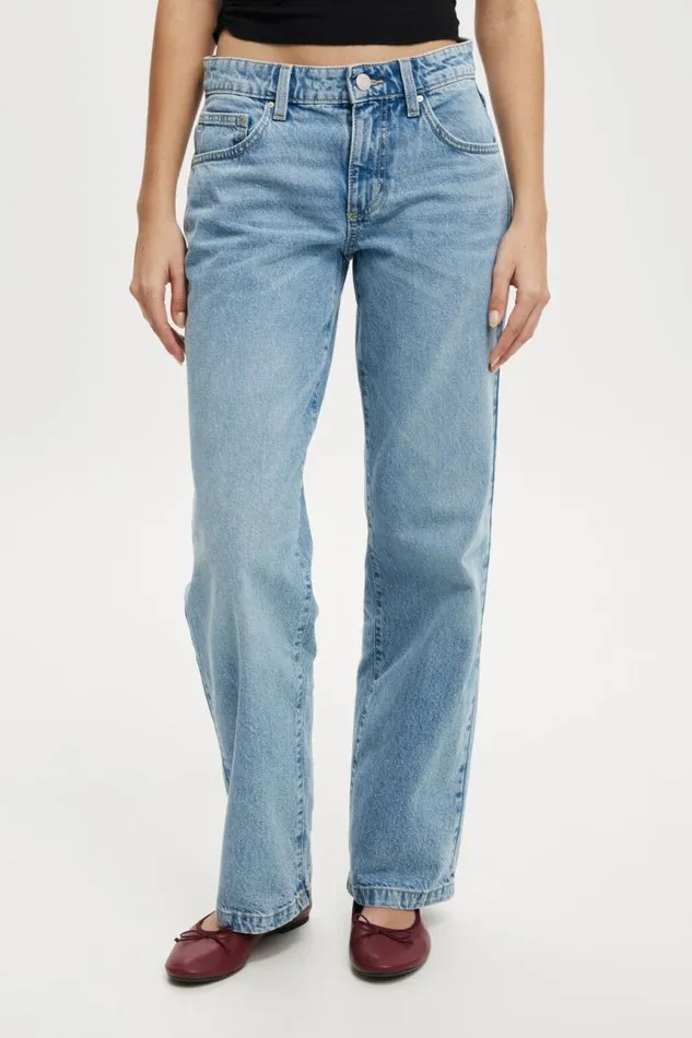Cotton On Jeans Low Rise Straight Jean Bells Blue 8211 Women Cotton On Jeans Low Rise Straight Jean Bells Blue 8211 Women