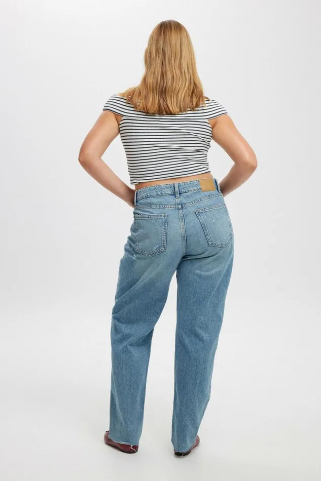 Cotton On Jeans Original Straight Jean Lake Blue Rips 8211 Women Cotton On Jeans Original Straight Jean Lake Blue Rips 8211 Women