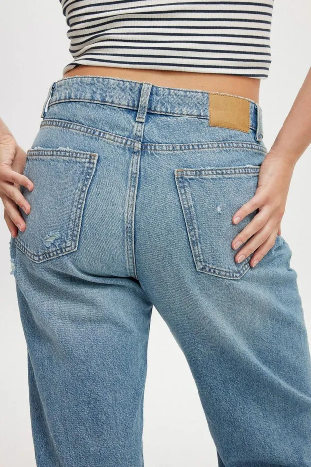 Cotton On Jeans Original Straight Jean Lake Blue Rips 8211 Women Cotton On Jeans Original Straight Jean Lake Blue Rips 8211 Women
