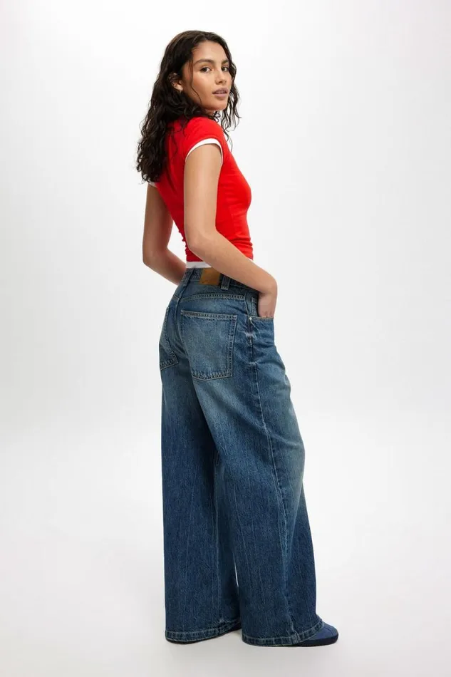 Cotton On Jeans Super Baggy Jean Blue Dusk 8211 Women Cotton On Jeans Super Baggy Jean Blue Dusk 8211 Women