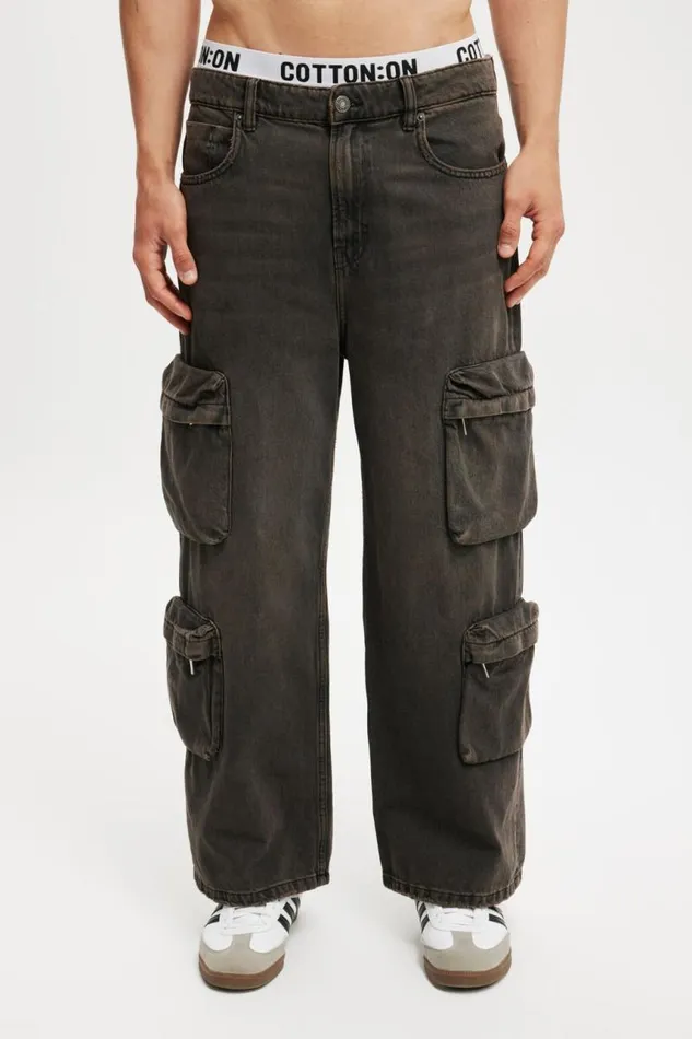 Cotton On Jeans Super Baggy Jean Cargo Downtown Black 8211 Men Cotton On Jeans Super Baggy Jean Cargo Downtown Black 8211 Men