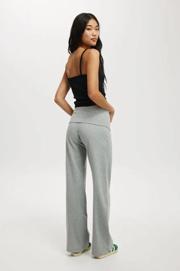 Cotton On Pants Bella Straight Leg Pant Grey Marle 8211 Women