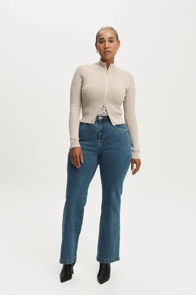 Cotton On Pants Curvy Stretch Bootcut Jean Sea Blue 8211 Women