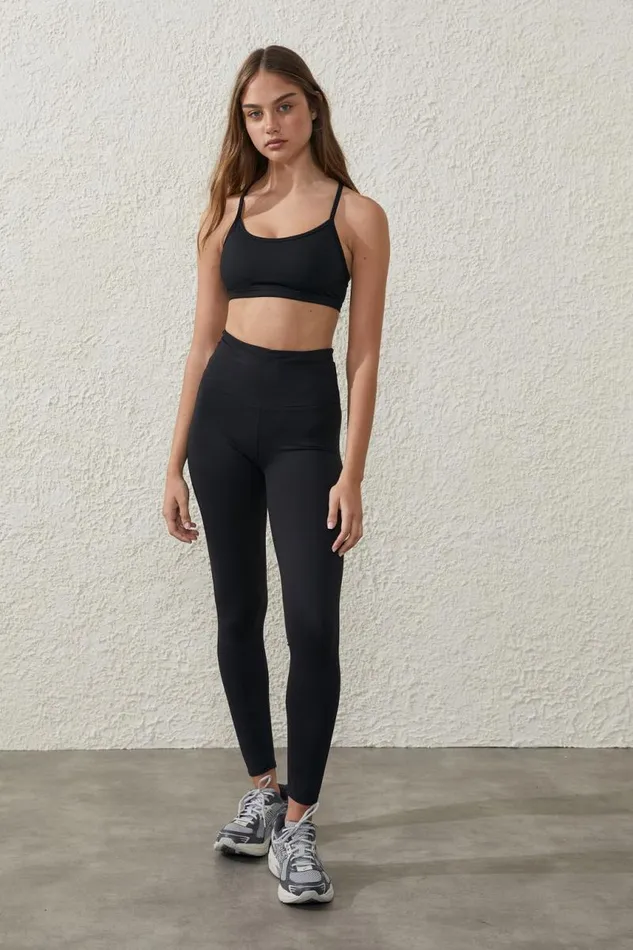 Cotton On Pants High Waist Core Full Length Tight Core Black 8211 Women