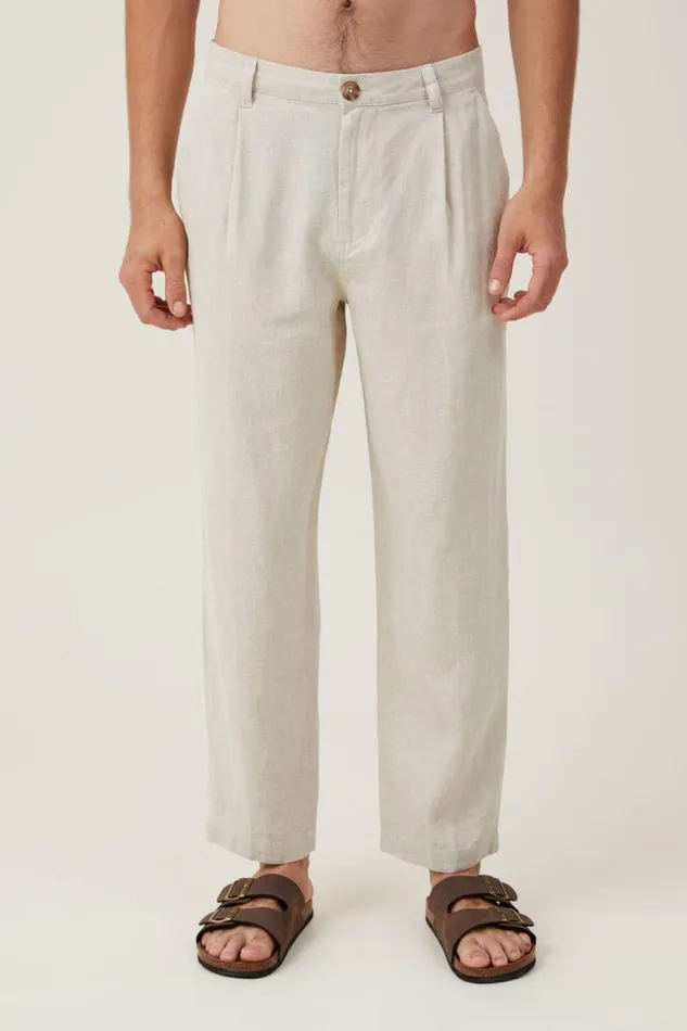 Cotton On Pants Linen Pleat Pant Oatmeal 8211 Men Cotton On Pants Linen Pleat Pant Oatmeal 8211 Men