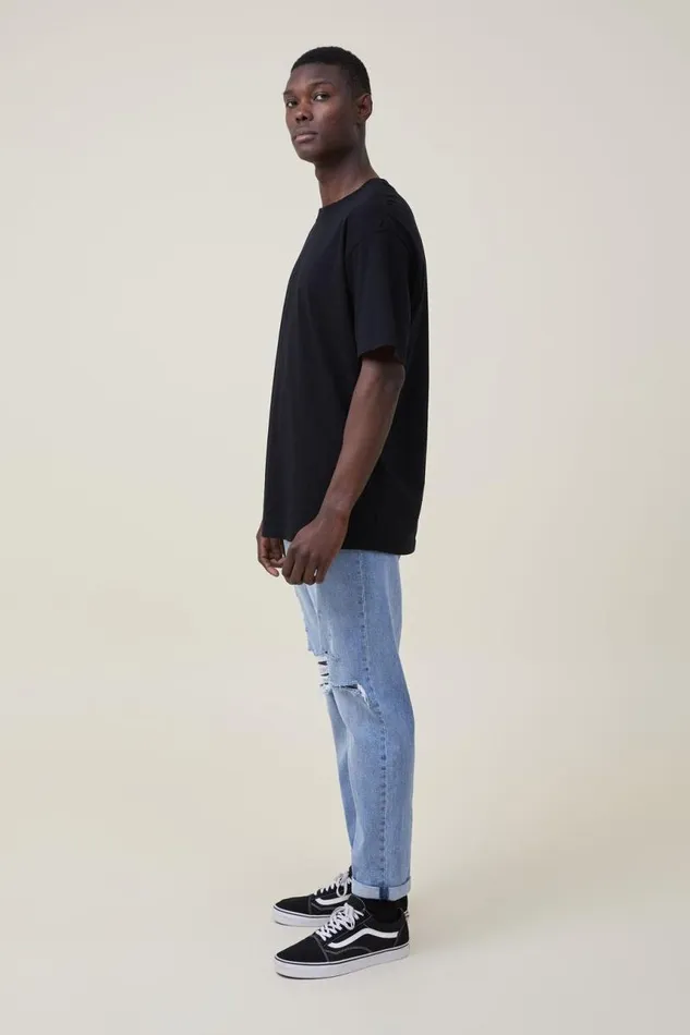 Cotton On Pants Relaxed Tapered Jean Surf Blue Ripped 8211 Men
