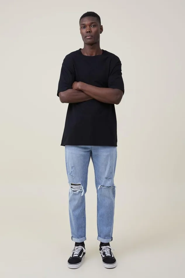 Cotton On Pants Relaxed Tapered Jean Surf Blue Ripped 8211 Men Cotton On Pants Relaxed Tapered Jean Surf Blue Ripped 8211 Men