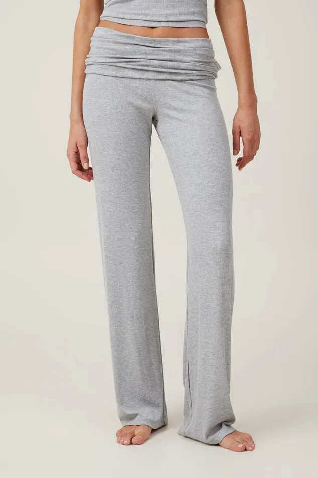 Cotton On Pants Sleep Recovery Roll Waist Pant Grey Marle Rib 8211 Women Cotton On Pants Sleep Recovery Roll Waist Pant Grey Marle Rib 8211 Women