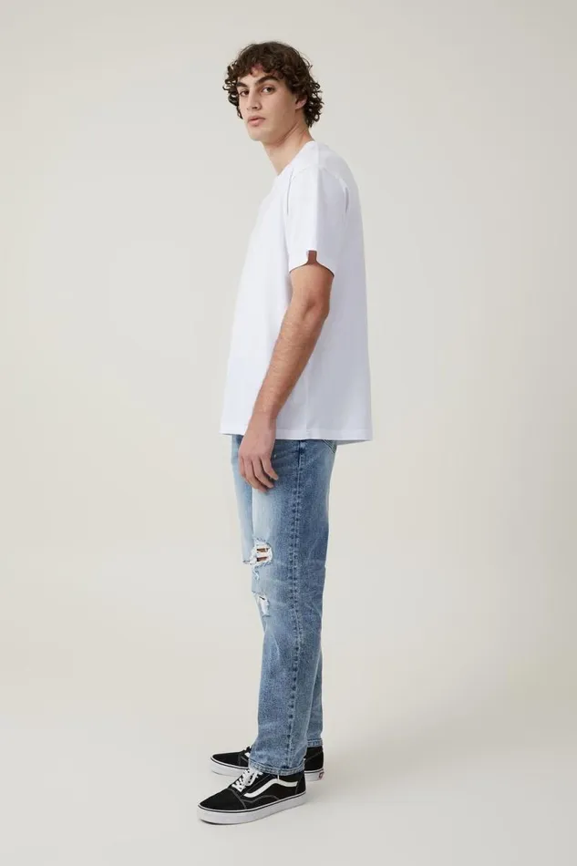 Cotton On Pants Slim Straight Jean West Blue Ripped 8211 Men Cotton On Pants Slim Straight Jean West Blue Ripped 8211 Men