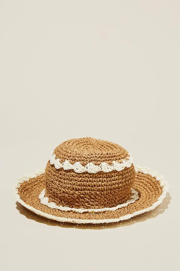 Cotton On ScarvesBeaniesandHats Emme Straw Bucket Hat Natural 8211 Women
