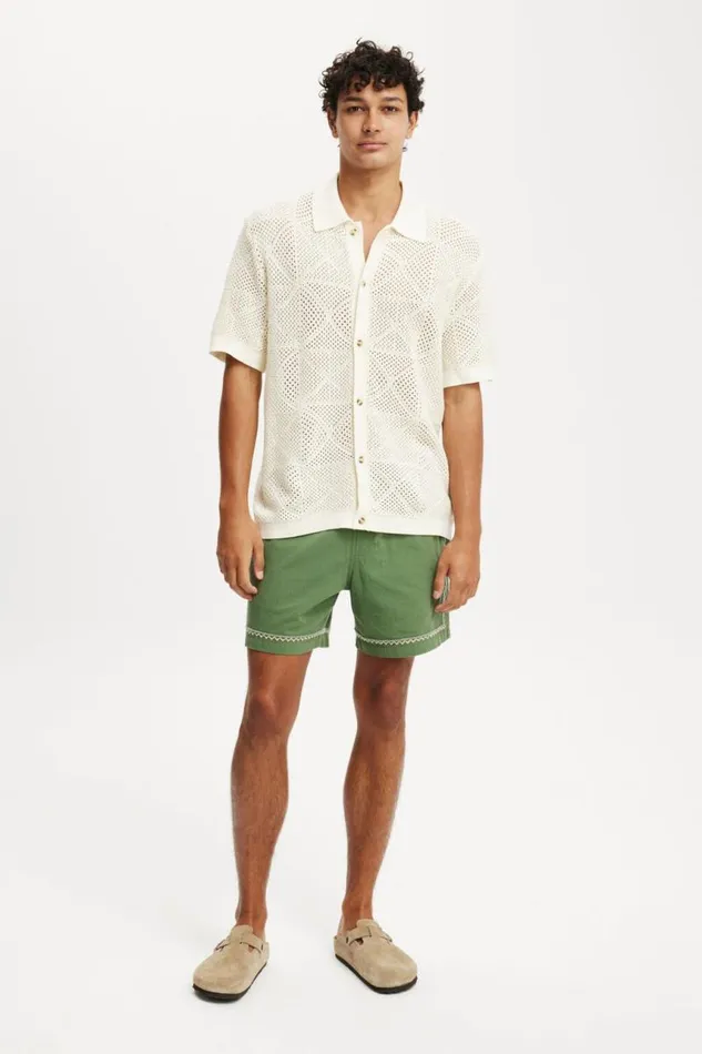 Cotton On Shirts and Polos Pablo Short Sleeve Shirt Cream Pattern 8211 Men Cotton On Shirts and Polos Pablo Short Sleeve Shirt Cream Pattern 8211 Men