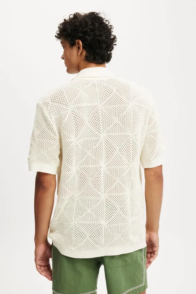 Cotton On Shirts and Polos Pablo Short Sleeve Shirt Cream Pattern 8211 Men Cotton On Shirts and Polos Pablo Short Sleeve Shirt Cream Pattern 8211 Men