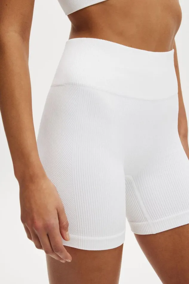 Cotton On ShortsandSkirts Seamless Rib Bike Short White 8211 Women