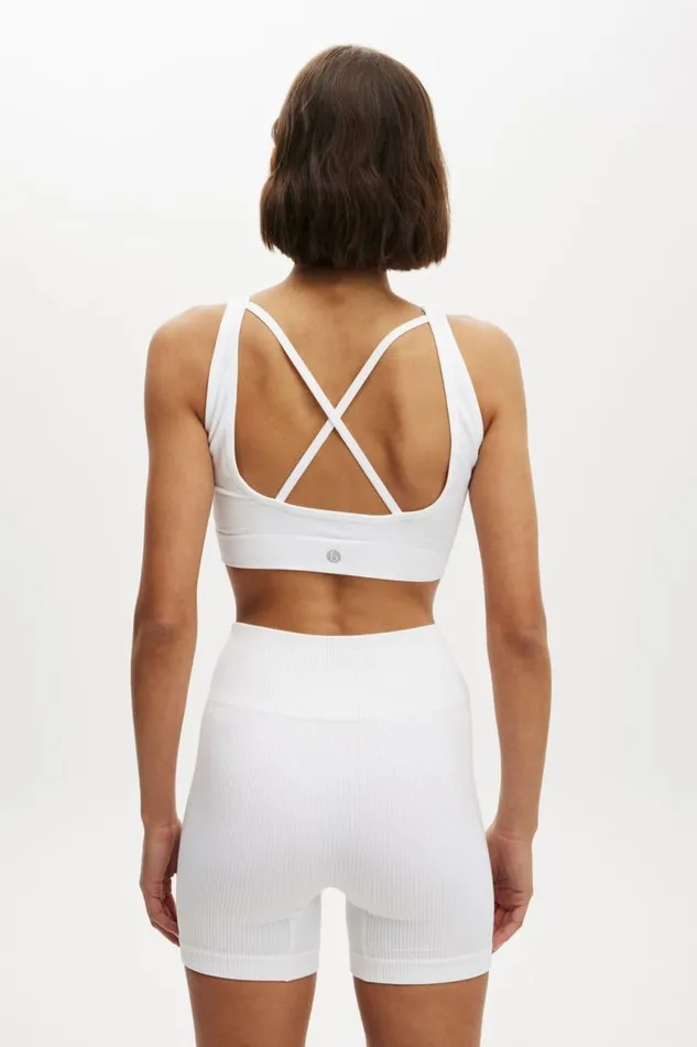 Cotton On ShortsandSkirts Seamless Rib Bike Short White 8211 Women