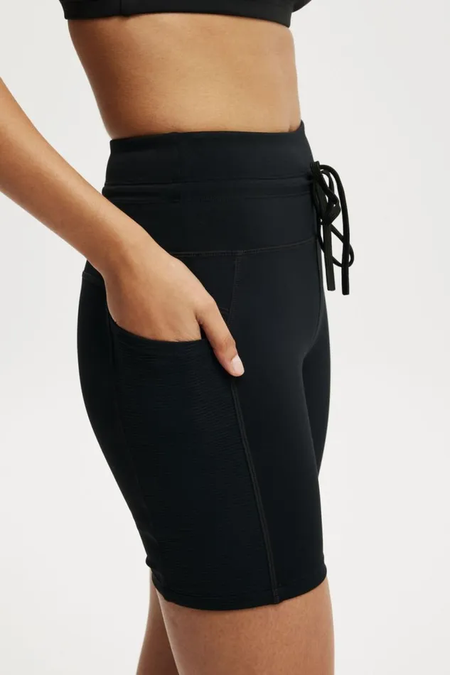 Cotton On ShortsandSkirts Ultimate Run Rib Bike Short Black 8211 Women