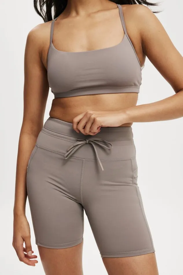 Cotton On ShortsandSkirts Ultimate Run Rib Bike Short Desert Grey 8211 Women Cotton On ShortsandSkirts Ultimate Run Rib Bike Short Desert Grey 8211 Women