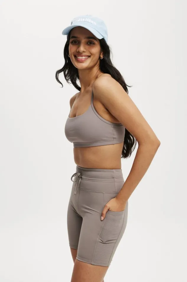 Cotton On ShortsandSkirts Ultimate Run Rib Bike Short Desert Grey 8211 Women Cotton On ShortsandSkirts Ultimate Run Rib Bike Short Desert Grey 8211 Women
