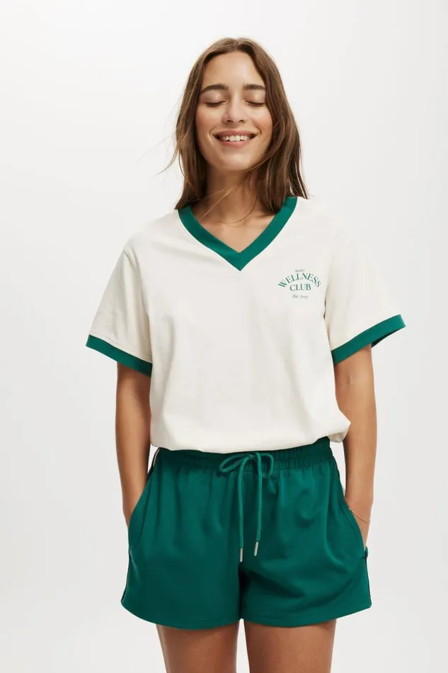Cotton On Shorts Court Side Track Short Alpine Greencherry Dream 8211 Women