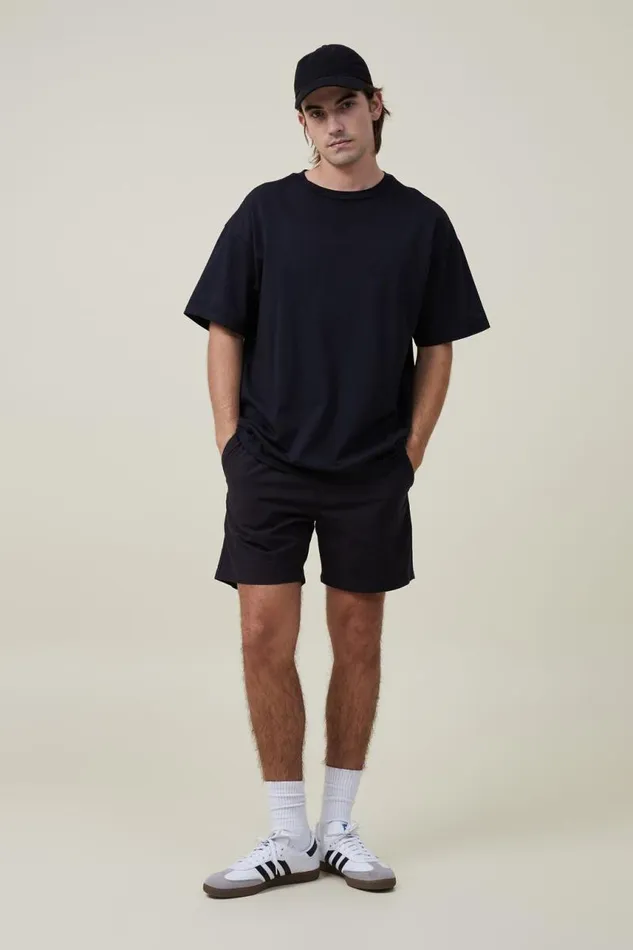 Cotton On Shorts Easy Short Black Texture 8211 Men