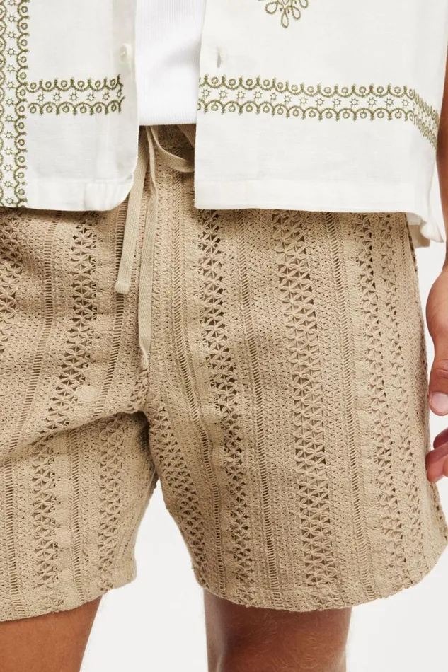 Cotton On Shorts Easy Short Taupe Vertical Braid 8211 Men Cotton On Shorts Easy Short Taupe Vertical Braid 8211 Men