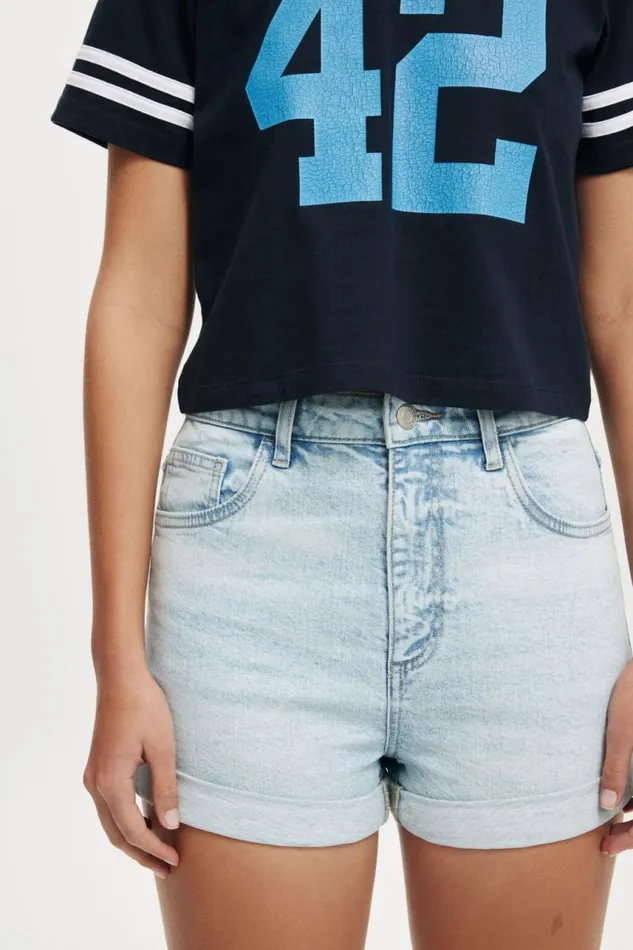 Cotton On Shorts High Rise Classic Stretch Denim Short Air Blue 8211 Women Cotton On Shorts High Rise Classic Stretch Denim Short Air Blue 8211 Women