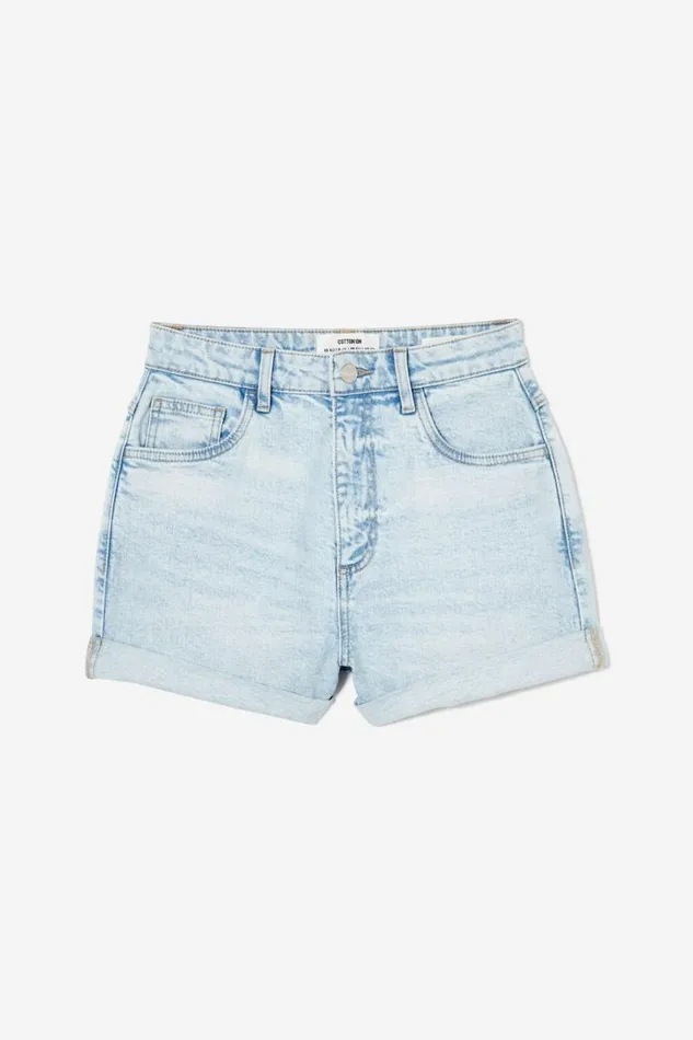 Cotton On Shorts High Rise Classic Stretch Denim Short Air Blue 8211 Women Cotton On Shorts High Rise Classic Stretch Denim Short Air Blue 8211 Women