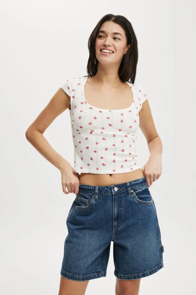 Cotton On Shorts Relaxed Denim Short Lunar Bluecarpenter 8211 Women