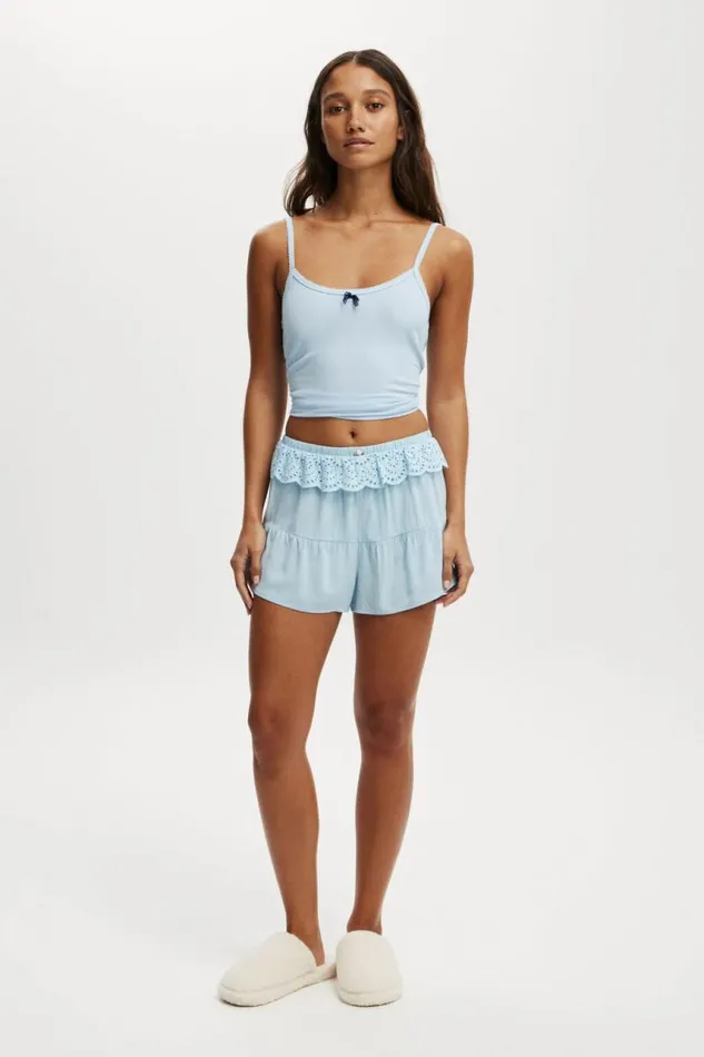 Cotton On Shorts Ruffle Woven Short Eiffel Sky 8211 Women