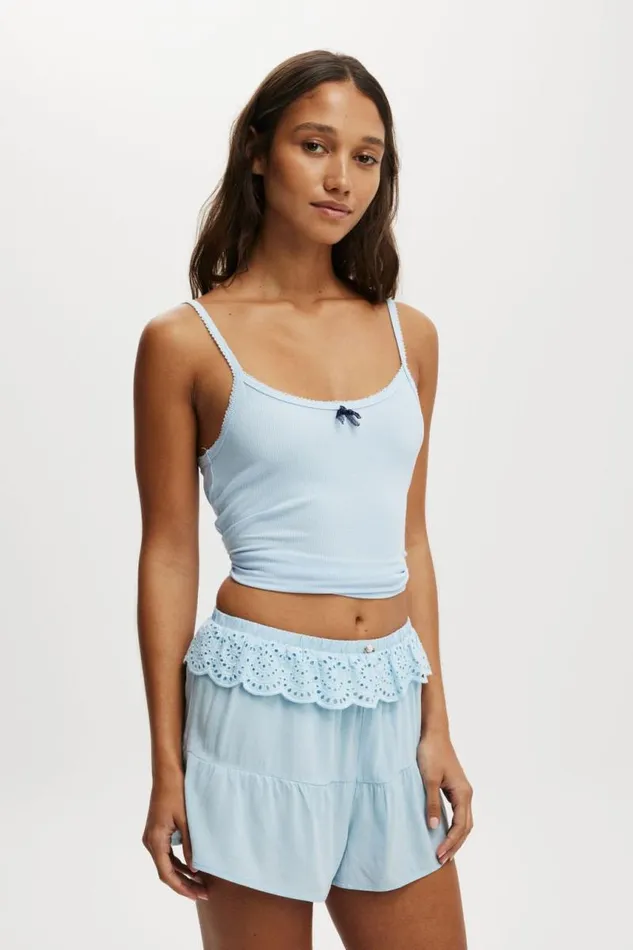 Cotton On Shorts Ruffle Woven Short Eiffel Sky 8211 Women