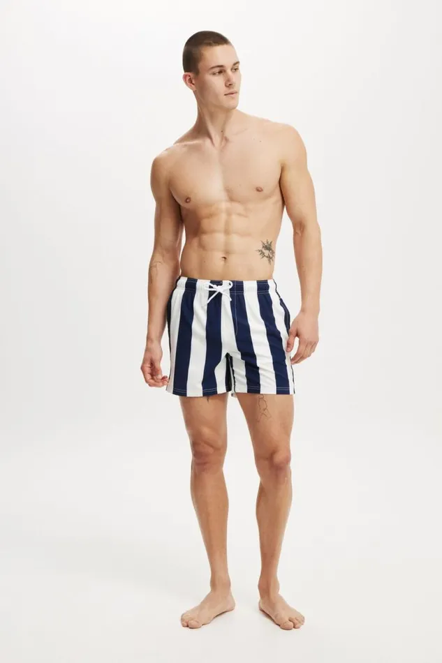Cotton On Shorts Stretch Swim Short Navy Resort Stripe 8211 Men