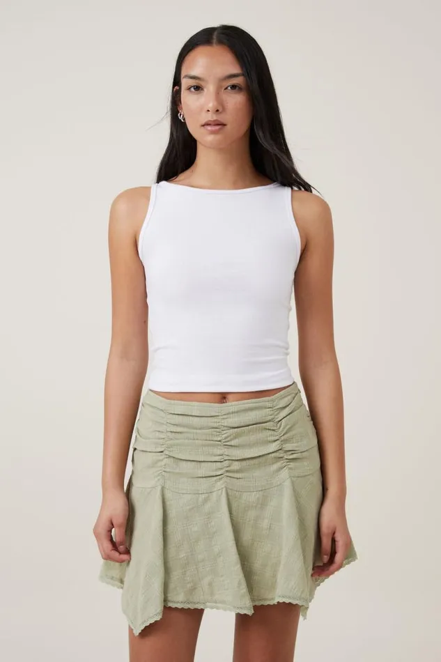 Cotton On Skirts Millie Hanky Hem Mini Skirt Desert Sage 8211 Women