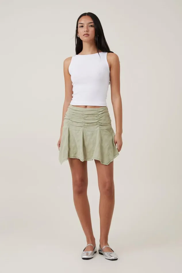Cotton On Skirts Millie Hanky Hem Mini Skirt Desert Sage 8211 Women