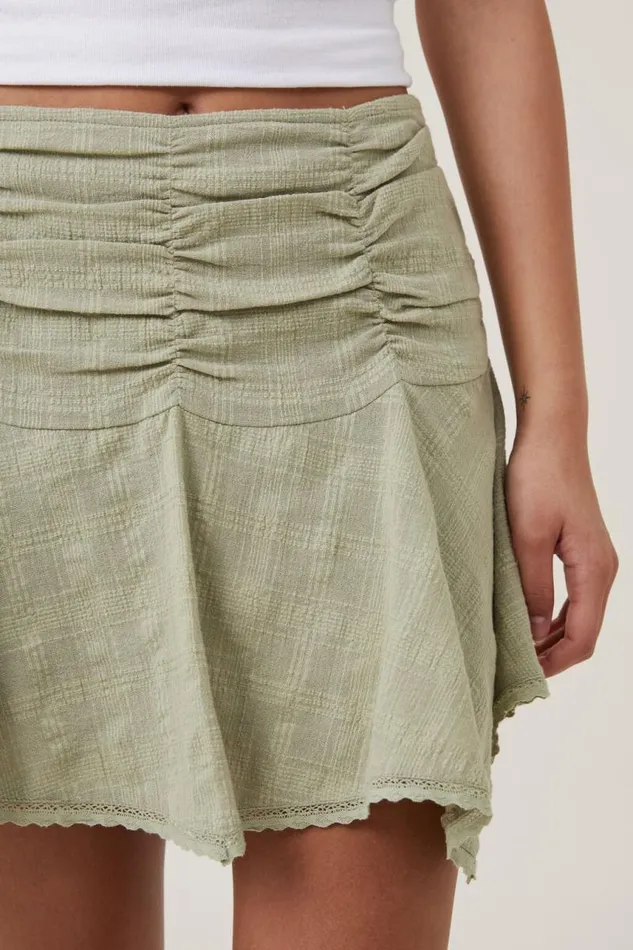 Cotton On Skirts Millie Hanky Hem Mini Skirt Desert Sage 8211 Women
