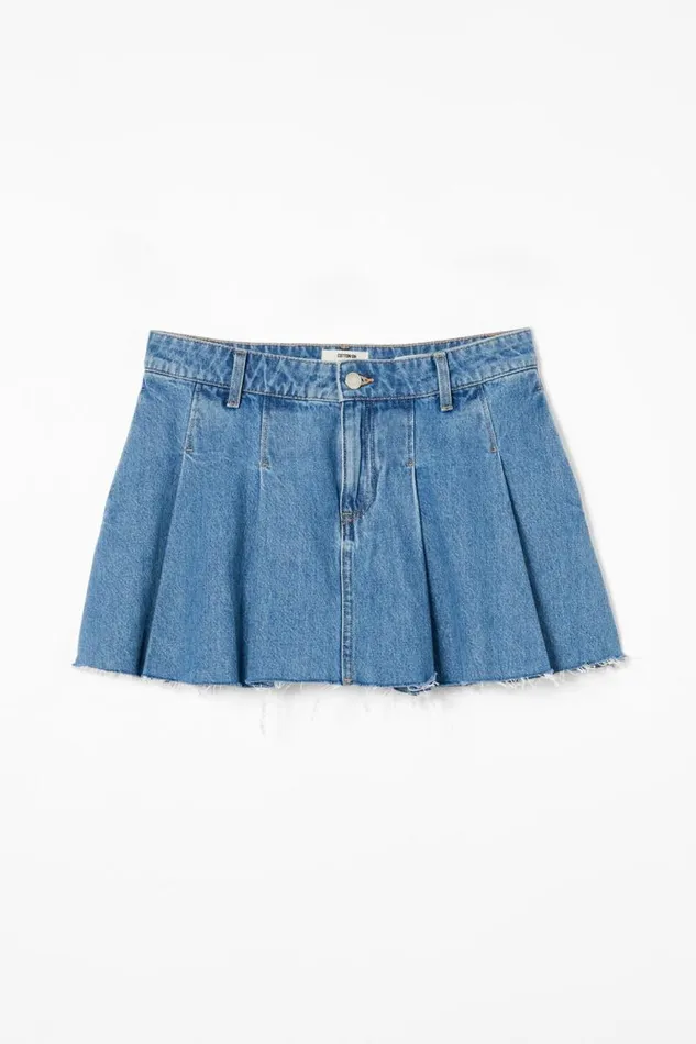 Cotton On Skirts Pleated Denim Mini Skirt Blue Haze 8211 Women Cotton On Skirts Pleated Denim Mini Skirt Blue Haze 8211 Women