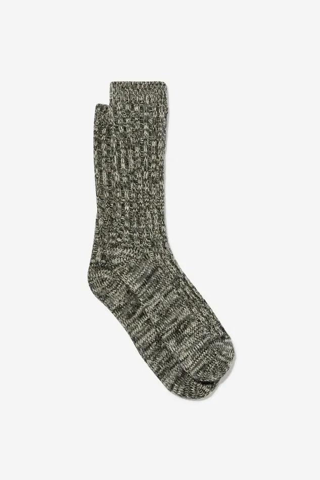 Cotton On Socks and Underwear Chunky Knit Sock Blackgreywhite 8211 Men