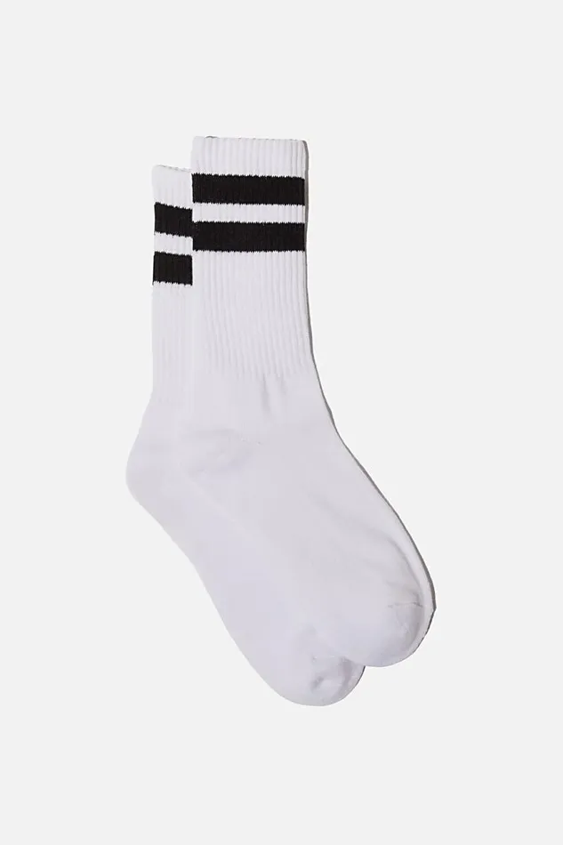 Cotton On Socks and Underwear Essential Sock Whitesport Stripe 8211 Men
