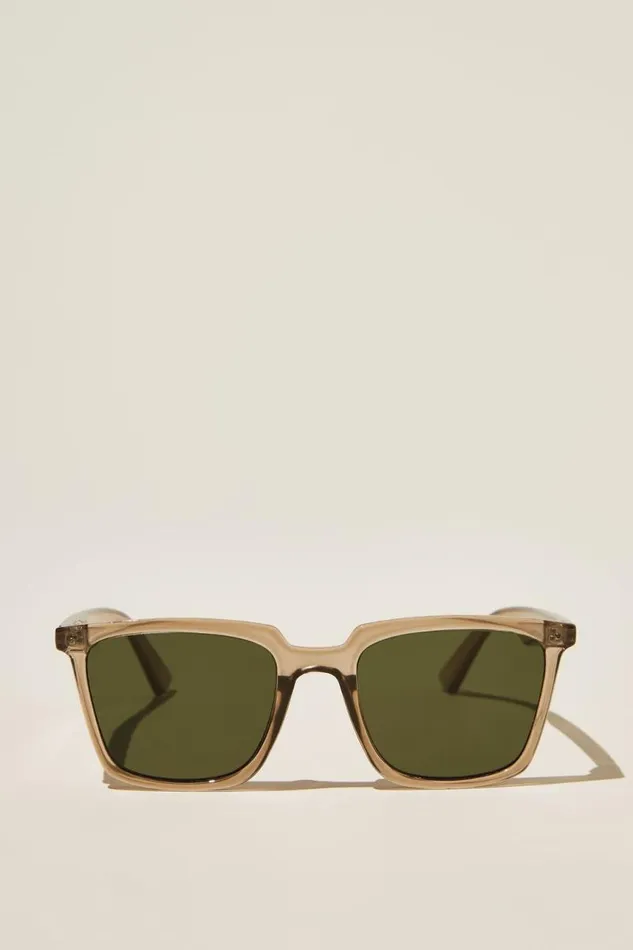 Cotton On Sunglasses Newtown Sunglasses Brown Crystal Dark Green 8211 Men