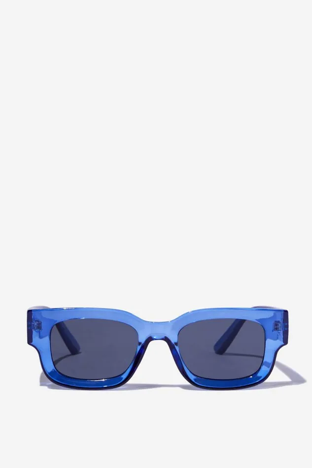 Cotton On Sunglasses The Relax Sunglasses Rave Blue Crystalblack 8211 Men