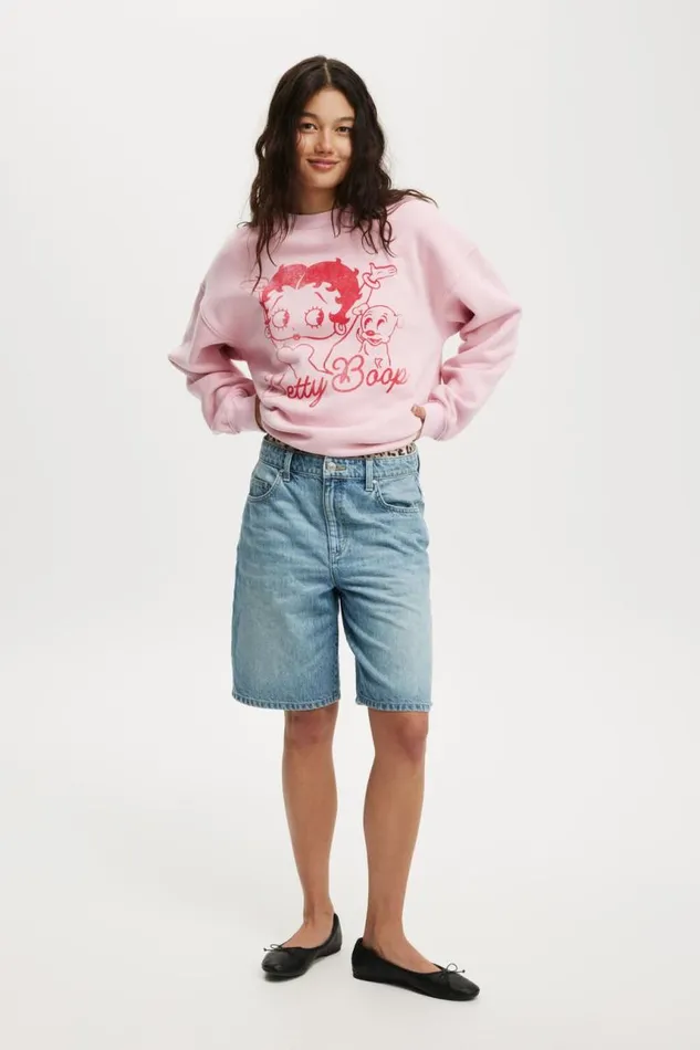Cotton On SweatsandHoodies Betty Boop Lcn Crew Sweatshirt Lcn Bbp Betty Pudgy Bright Pink 8211 Women Cotton On SweatsandHoodies Betty Boop Lcn Crew Sweatshirt Lcn Bbp Betty Pudgy Bright Pink 8211 Women