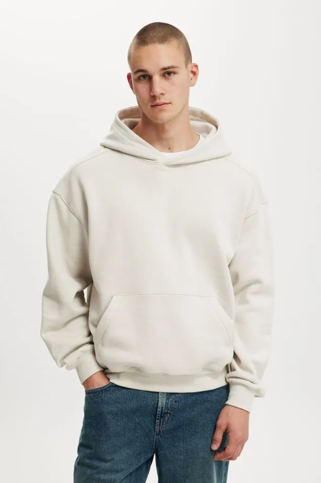 Cotton On Sweats and Hoodies Box Fit Hoodie Bone 8211 Men