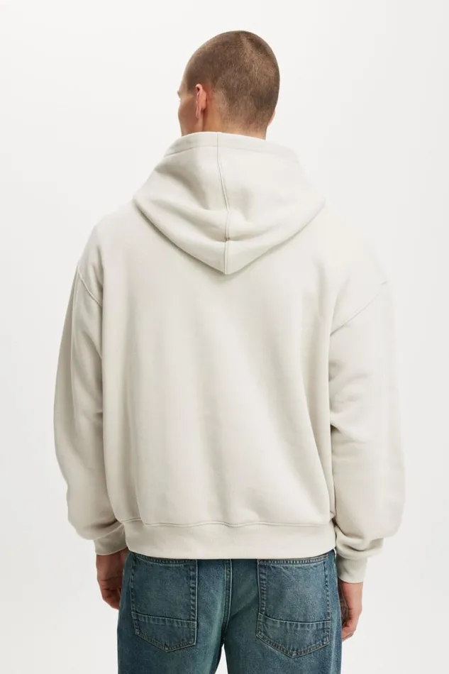 Cotton On Sweats and Hoodies Box Fit Hoodie Bone 8211 Men Cotton On Sweats and Hoodies Box Fit Hoodie Bone 8211 Men