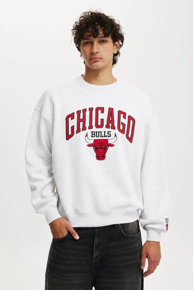 Cotton On Sweats and Hoodies Box Fit Nba Crew Sweater Lcn Nba Athletic Marle Bulls 8211 Applique 8211 Men Cotton On Sweats and Hoodies Box Fit Nba Crew Sweater Lcn Nba Athletic Marle Bulls 8211 Applique 8211 Men