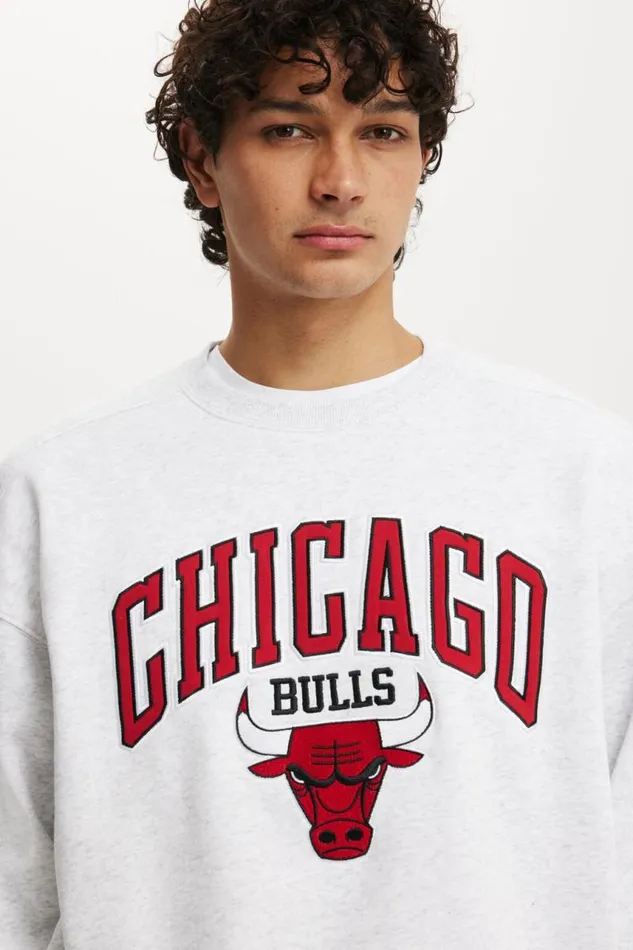 Cotton On Sweats and Hoodies Box Fit Nba Crew Sweater Lcn Nba Athletic Marle Bulls 8211 Applique 8211 Men Cotton On Sweats and Hoodies Box Fit Nba Crew Sweater Lcn Nba Athletic Marle Bulls 8211 Applique 8211 Men