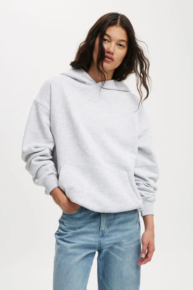 Cotton On SweatsandHoodies Classic Fleece Hoodie Soft Grey Marle 8211 Women