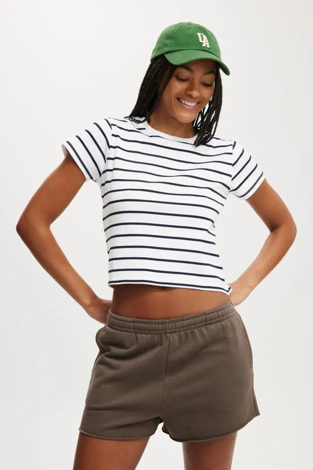 Cotton On SweatsandHoodies Classic Fleece Mini Short Dark Truffle 8211 Women
