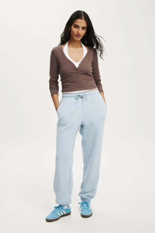 Cotton On SweatsandHoodies Classic Fleece Sweatpant Coastal Blue 8211 Women
